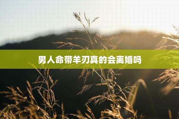 男人命带羊刃真的会离婚吗