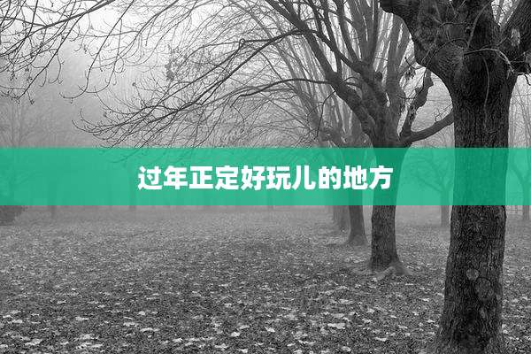 过年正定好玩儿的地方