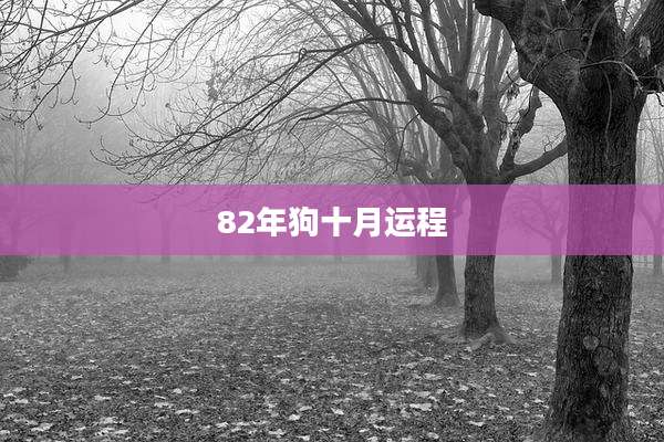 82年狗十月运程