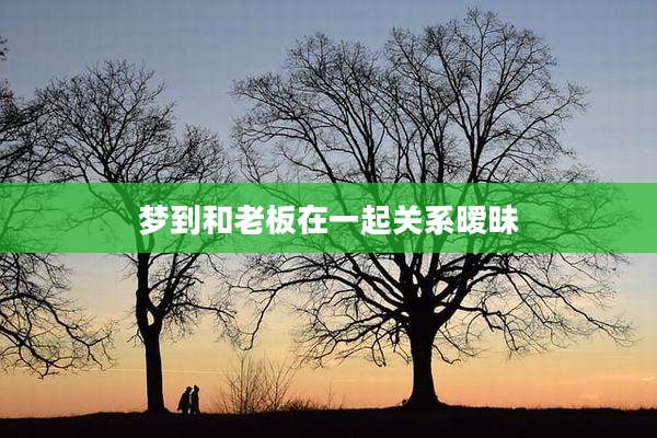 梦到和老板在一起关系暧昧