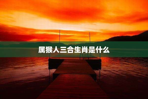属猴人三合生肖是什么