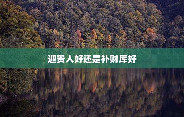 迎贵人好还是补财库好