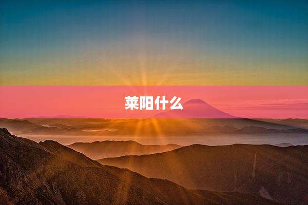 莱阳什么