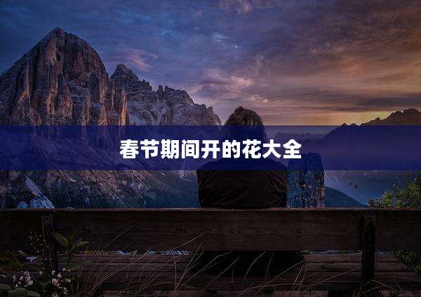 春节期间开的花大全