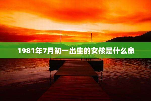 1981年7月初一出生的女孩是什么命