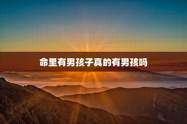 命里有男孩子真的有男孩吗