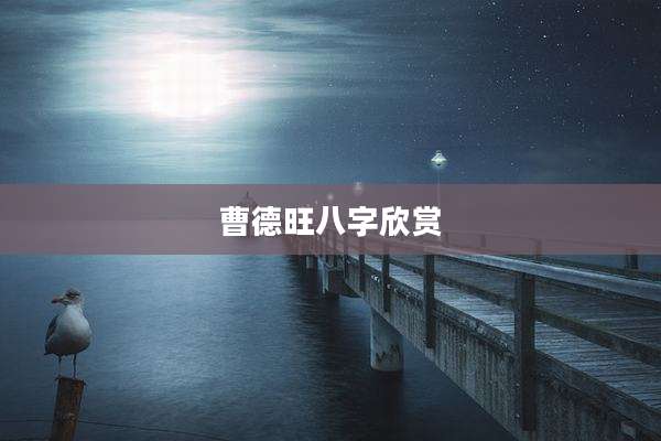 曹德旺八字欣赏
