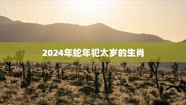 2024年蛇年犯太岁的生肖