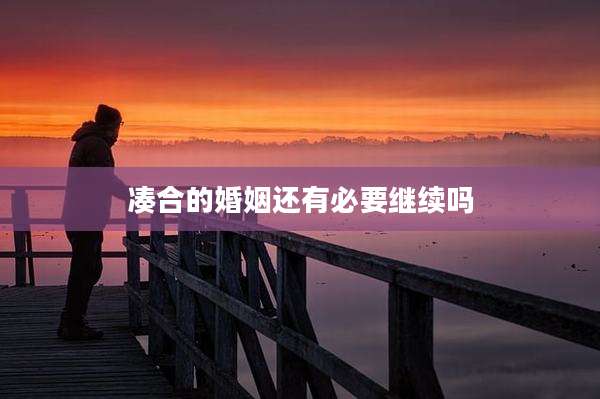 凑合的婚姻还有必要继续吗