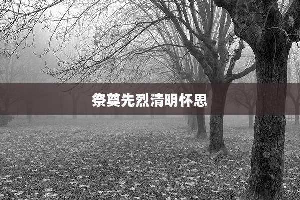 祭奠先烈清明怀思