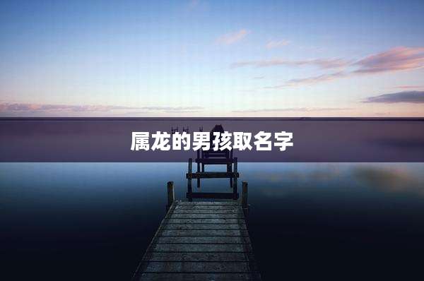 属龙的男孩取名字