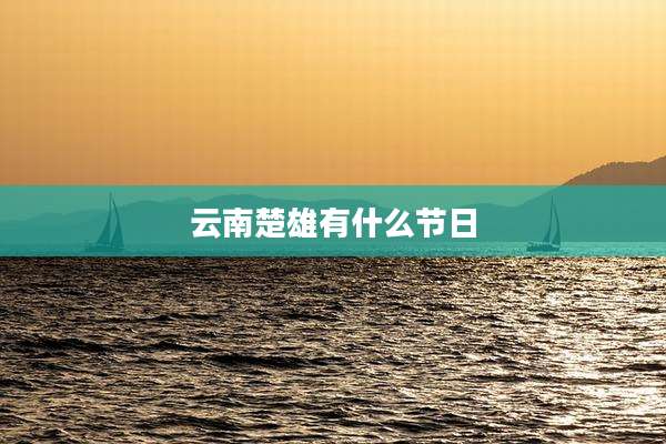 云南楚雄有什么节日