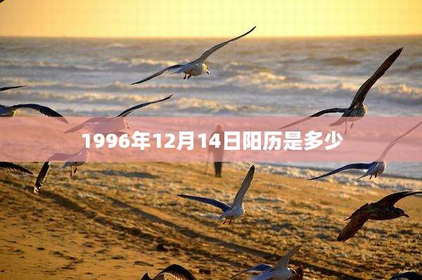 1996年12月14日阳历是多少