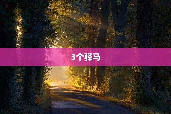 3个驿马