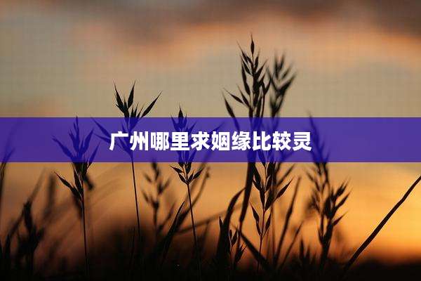 广州哪里求姻缘比较灵
