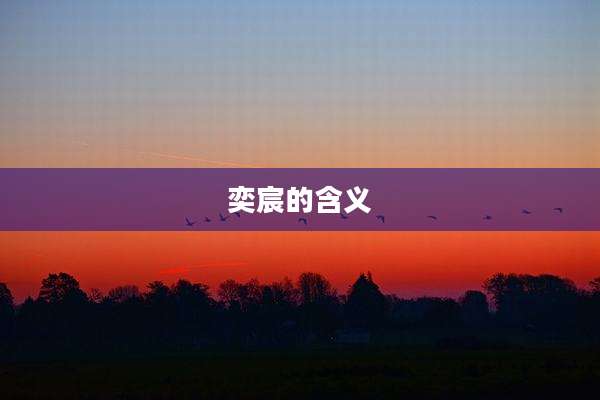 奕宸的含义
