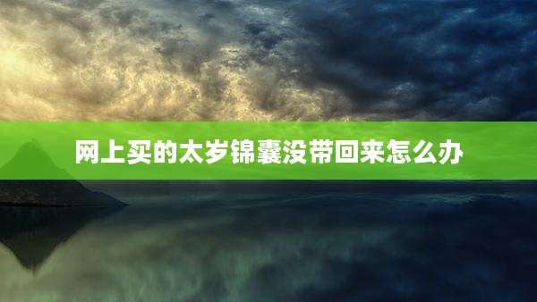 网上买的太岁锦囊没带回来怎么办