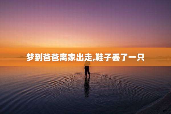 梦到爸爸离家出走,鞋子丢了一只
