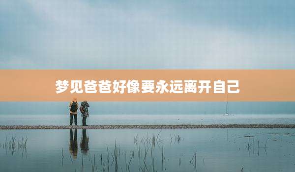 梦见爸爸好像要永远离开自己