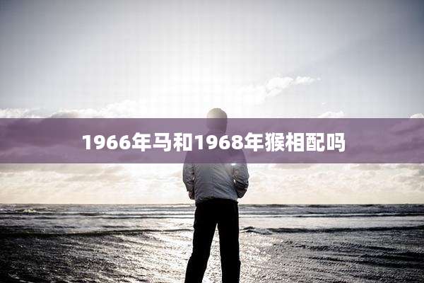 1966年马和1968年猴相配吗