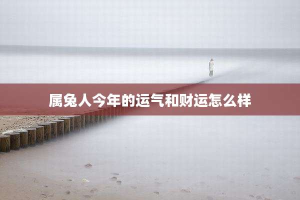属兔人今年的运气和财运怎么样