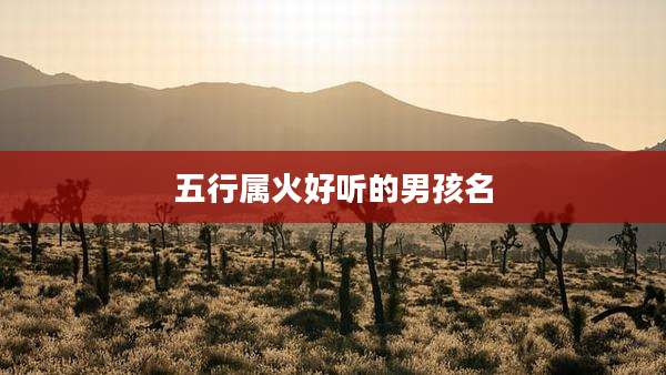 五行属火好听的男孩名