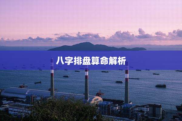 八字排盘算命解析