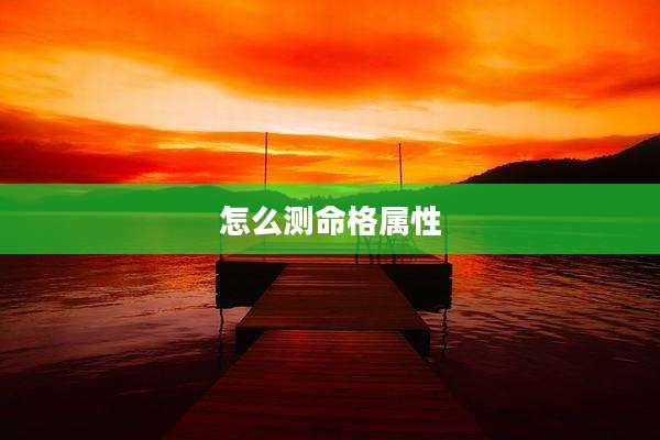 怎么测命格属性