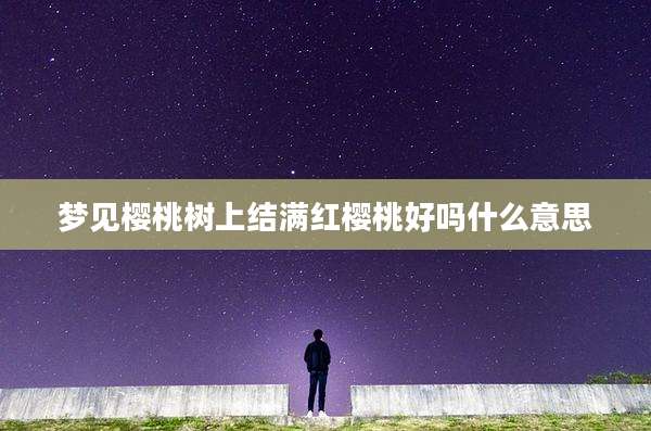 梦见樱桃树上结满红樱桃好吗什么意思