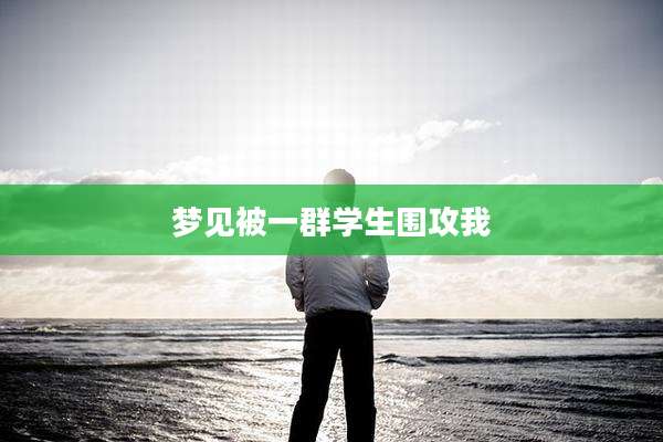 梦见被一群学生围攻我