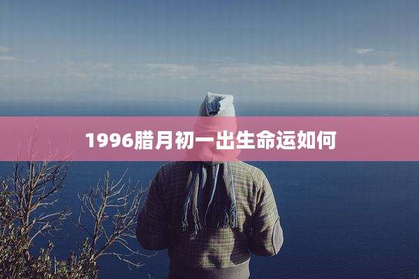1996腊月初一出生命运如何