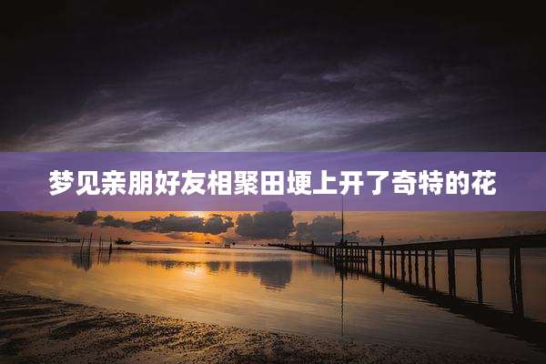 梦见亲朋好友相聚田埂上开了奇特的花
