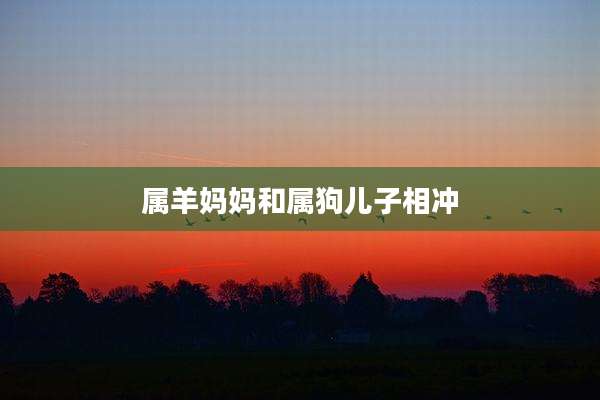 属羊妈妈和属狗儿子相冲