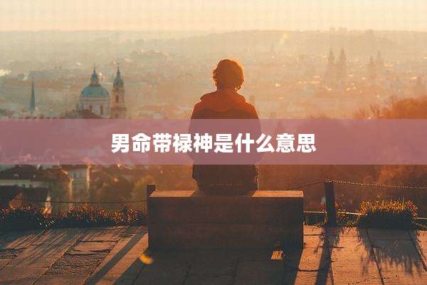 男命带禄神是什么意思