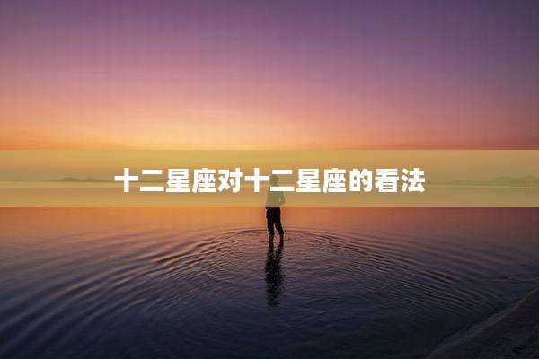 十二星座对十二星座的看法