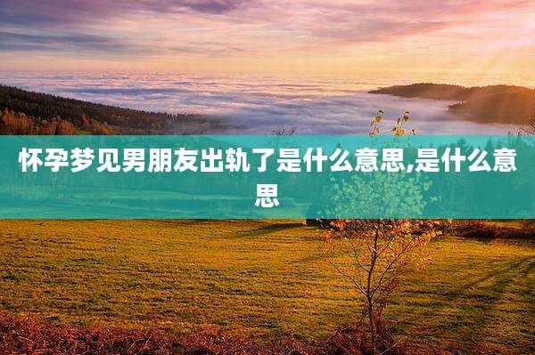 怀孕梦见男朋友出轨了是什么意思,是什么意思