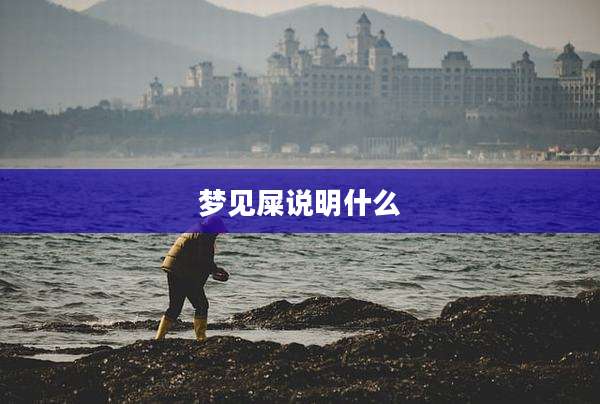 梦见屎说明什么