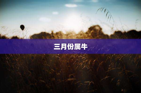 三月份属牛
