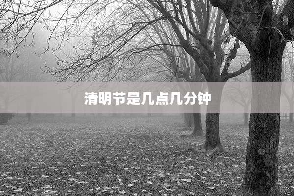 清明节是几点几分钟