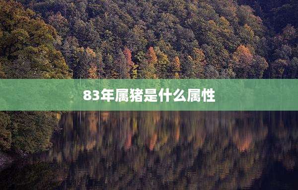 83年属猪是什么属性