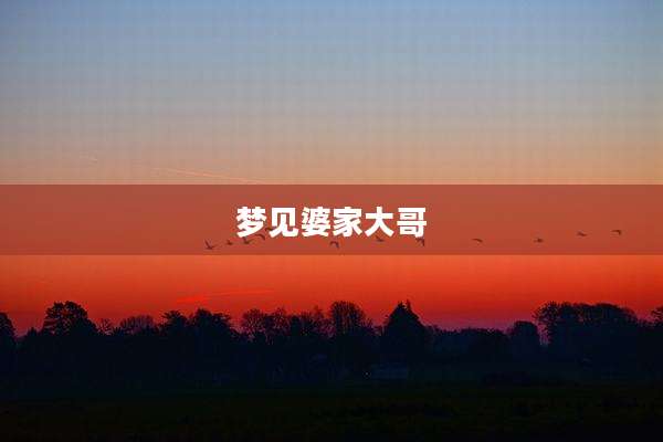 梦见婆家大哥