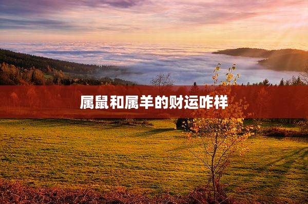 属鼠和属羊的财运咋样