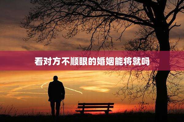 看对方不顺眼的婚姻能将就吗