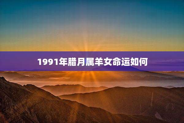1991年腊月属羊女命运如何