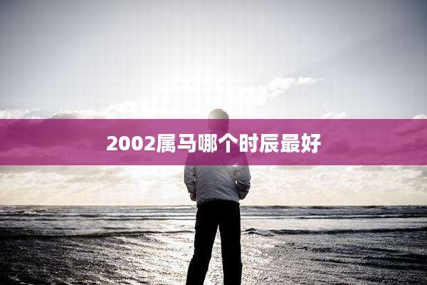 2002属马哪个时辰最好
