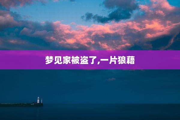 梦见家被盗了,一片狼藉