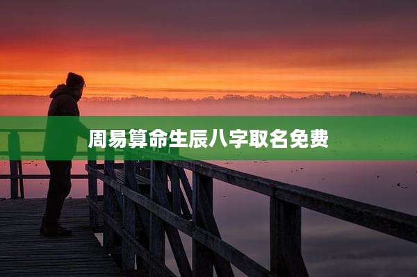 周易算命生辰八字取名免费