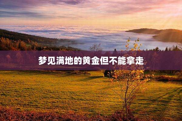 梦见满地的黄金但不能拿走