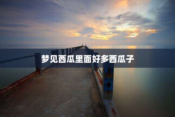 梦见西瓜里面好多西瓜子
