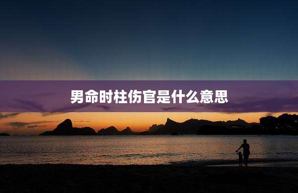 男命时柱伤官是什么意思
